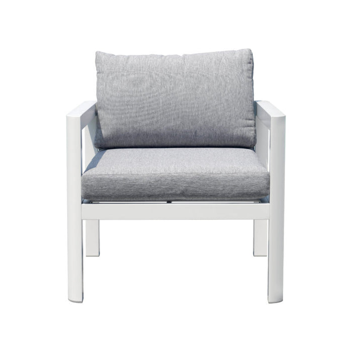 Set Di 2 Poltrone Coffee Set Marsiglia Alu Bianca Moia