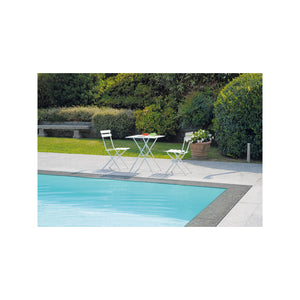 Set Di 2 Sedie Bistro' In Ferro Avorio Moia