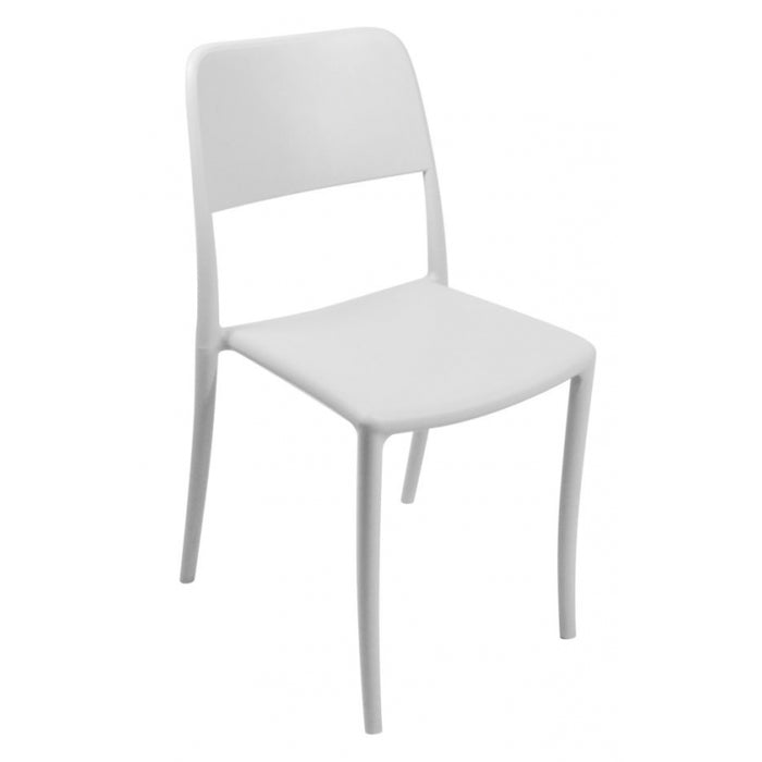 Set di due sedie MOIA in polipropilene bianco