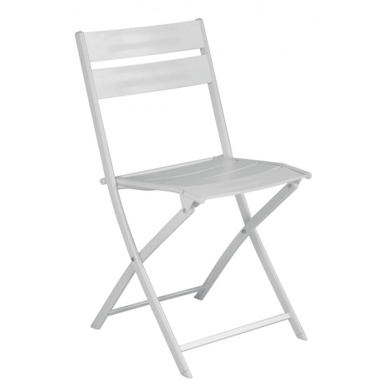 Set Di 2 Sedie Lucca In Alluminio Pieghevole Bianca Moia