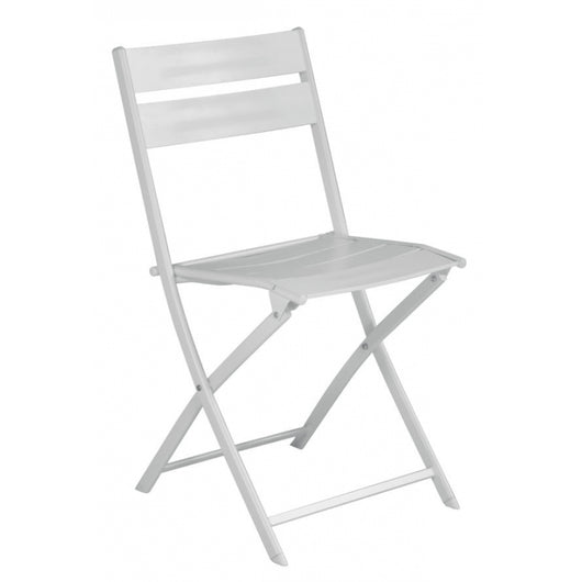 Set Di 2 Sedie Lucca In Alluminio Pieghevole Bianca Moia