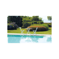 Set Di 2 Sedie Lucca In Alluminio Pieghevole Bianca Moia