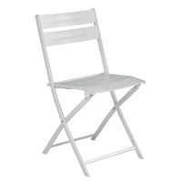 Set Di 2 Sedie Lucca In Alluminio Pieghevole Bianca Moia