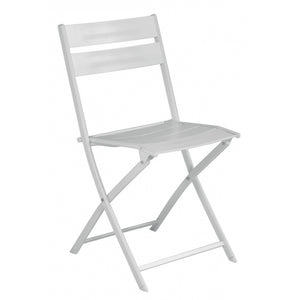 Set Di 2 Sedie Lucca In Alluminio Pieghevole Bianca Moia