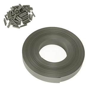 IDMarket - Set di lamelle oscuranti, arella in PVC grigio chiaro L.60 m per pannello a rete