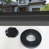 IDMarket - Set di lamelle oscuranti, arella in PVC grigio L.60 m per pannello a rete