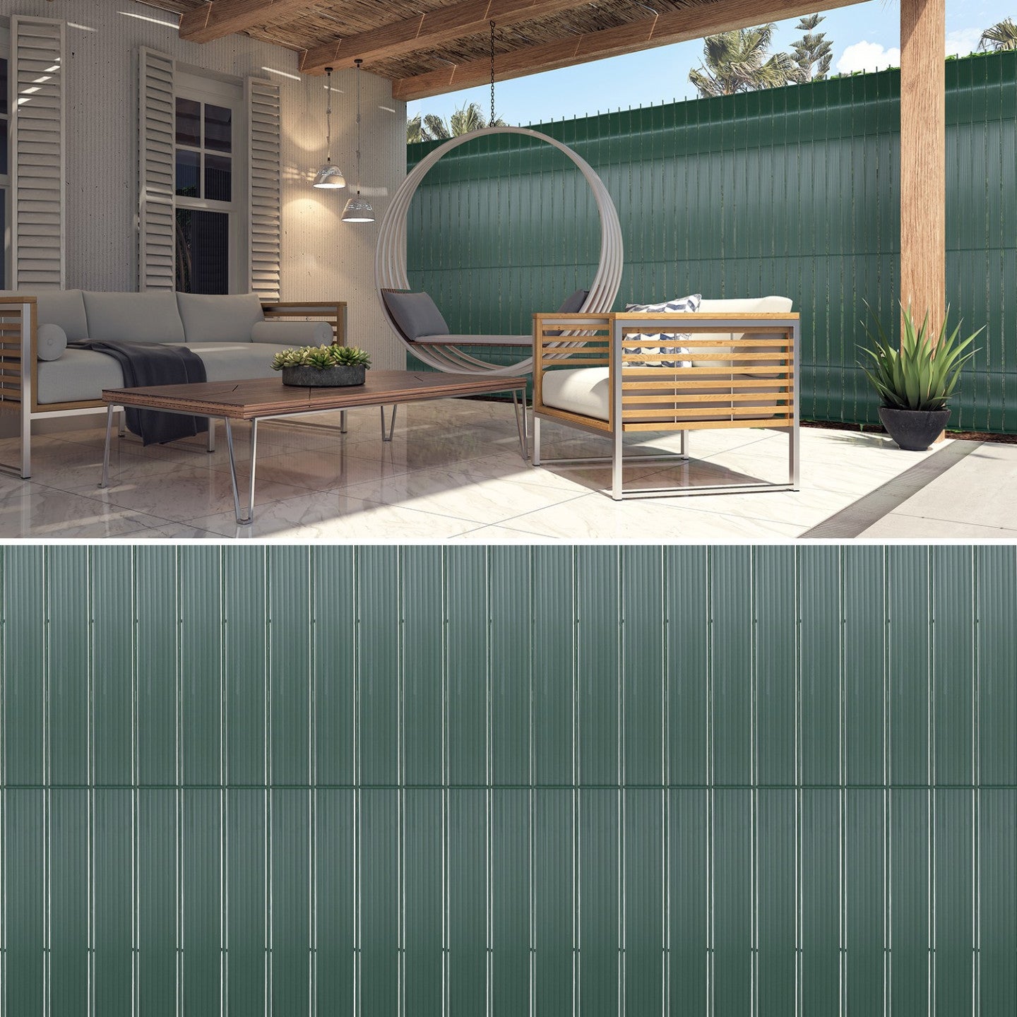 IDMarket - Set di lamelle oscuranti, arella in PVC nero L. 60 M per pannello a rete