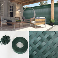 IDMarket - Set di lamelle oscuranti, arella in PVC nero L. 60 M per pannello a rete