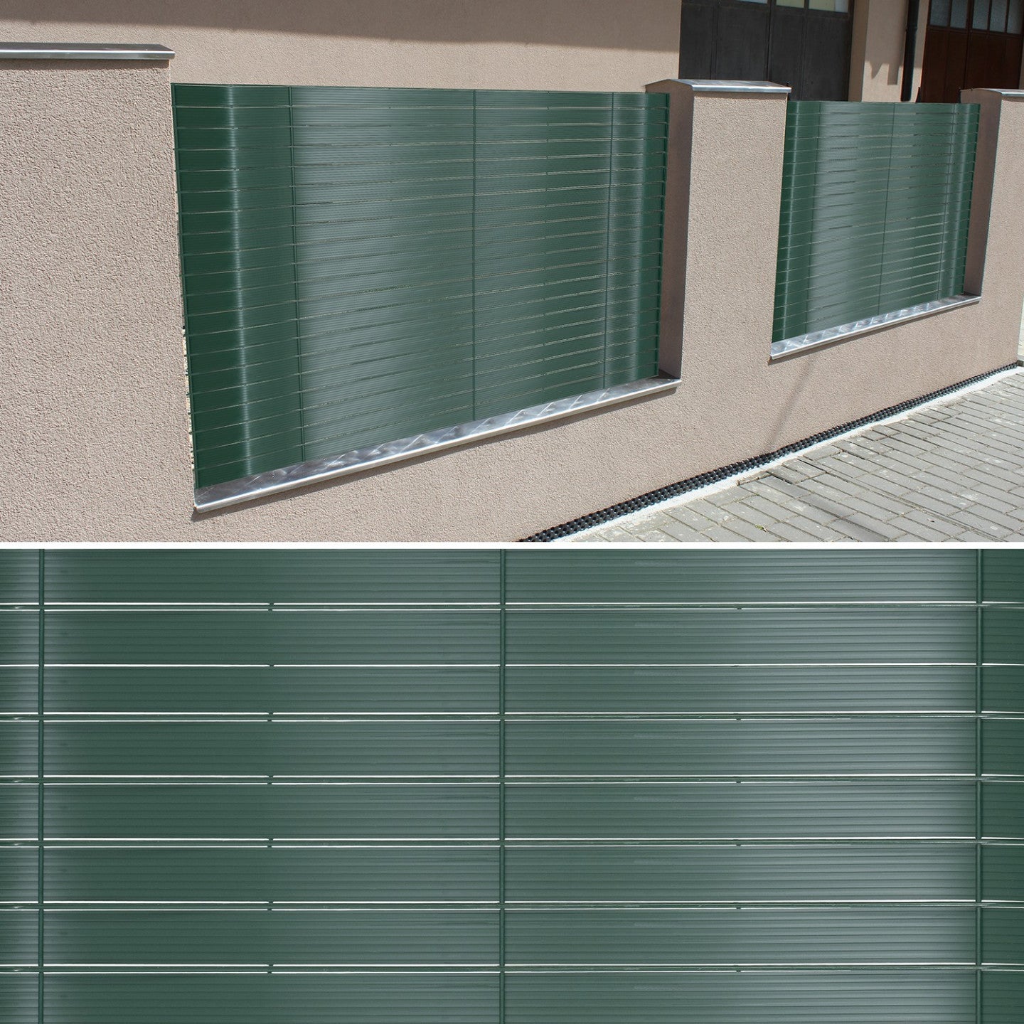 IDMarket - Set di lamelle oscuranti, arella in PVC nero L. 60 M per pannello a rete