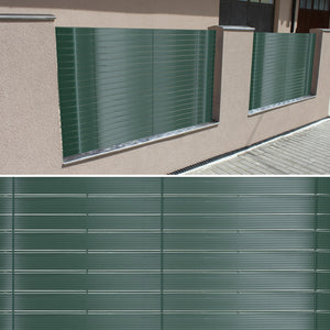 IDMarket - Set di lamelle oscuranti, arella in PVC nero L. 60 M per pannello a rete