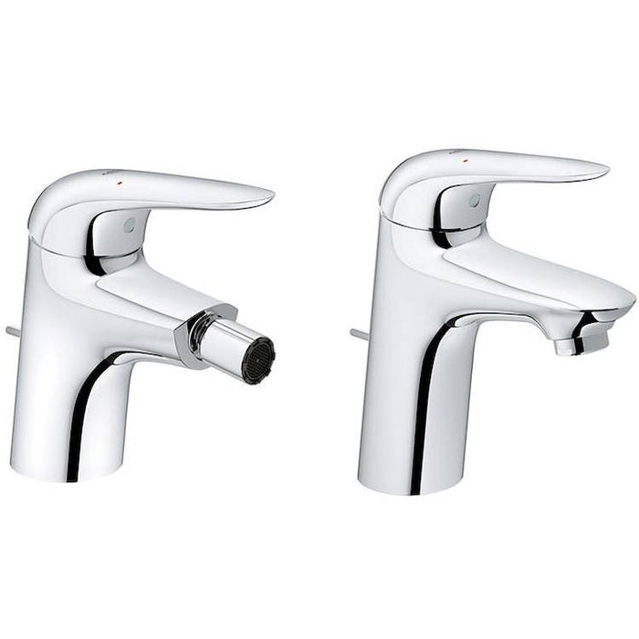 Set di miscelatori lavabo e bidet con piletta di scarico inclusa Grohe Eurostyle New - Grohe