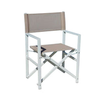 Set Di 4 Sedie Regista Alu Tortora/Text Tortora Moia