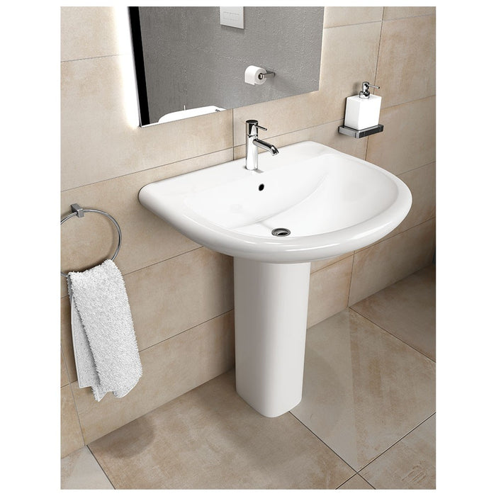 Set di sanitari completi di lavabo serie Orient con sedile incluso