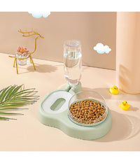 Set Distributore 2in1 Alimentatori Automatici Acqua Alimenti Ciotole Cani Gatti         