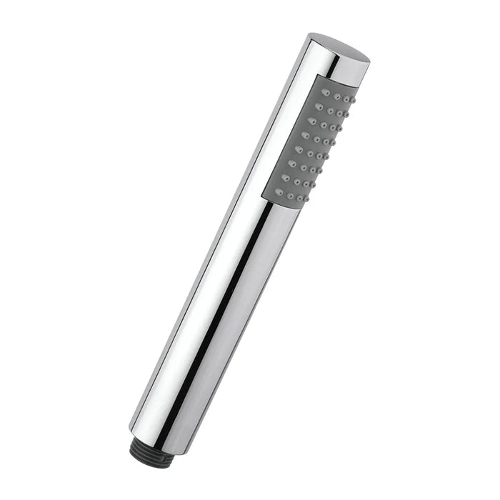 Set doccia cromo con doccino tondo, presa acqua e flessibile acciaio