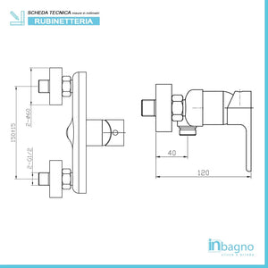 Set doccia da incasso completo di doccino e miscelatore monocomando Kreo