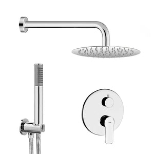 Set doccia incasso completo con soffione 20 inox e kit doccia  Punta+