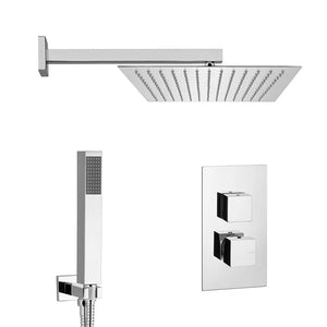 Set doccia incasso completo con soffione quadrato inox e kit doccia  Torre