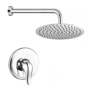 Set doccia incasso cromato tondo Yvette con soffione 20 cm