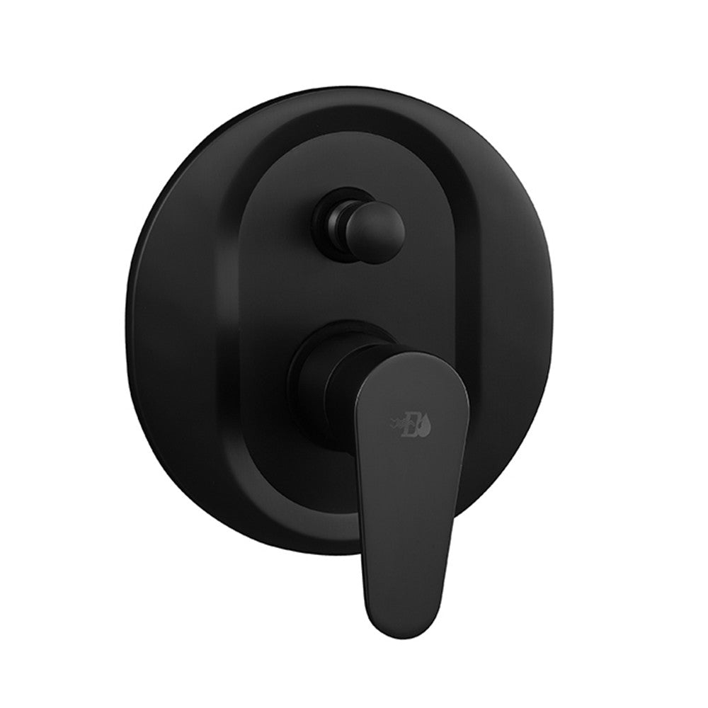 Set doccia incasso Lizzy nero opaco con soffione 25 cm e kit doccino