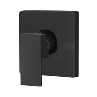 Set doccia incasso nero opaco Kubo braccio e soffione quadrato 25x25