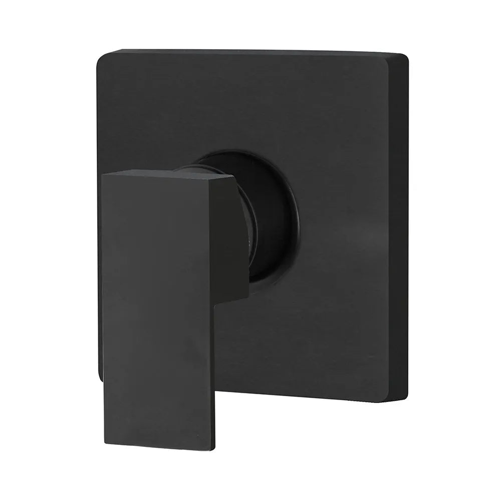 Set doccia incasso nero opaco Kubo soffione a sbalzo slim 25x52 cm