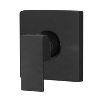 Set doccia incasso nero opaco Kubo soffione a sbalzo slim 25x52 cm