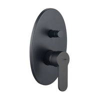 Set doccia incasso Paco nero opaco con soffione 25 cm e kit doccino