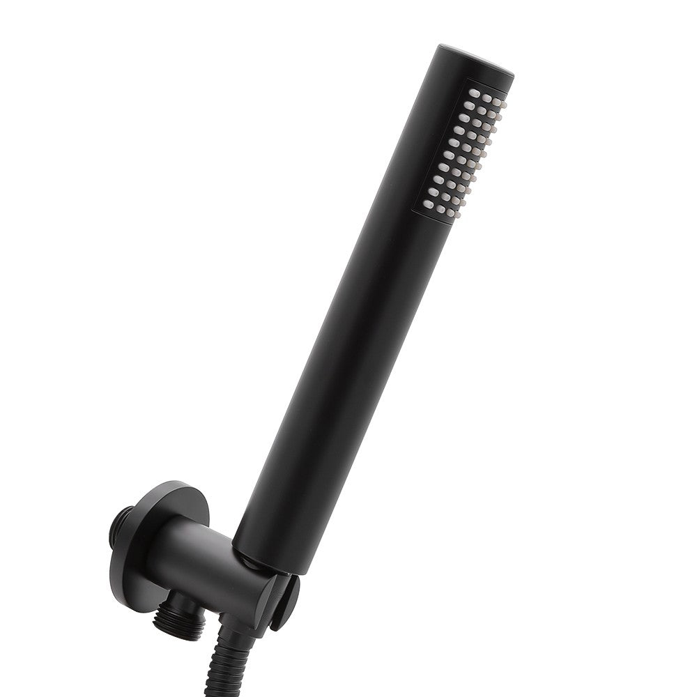 Set doccia incasso Paco nero opaco con soffione 25 cm e kit doccino