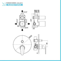 Set doccia incasso Paffoni Green tondo con soffione inox 25 e kit doccia