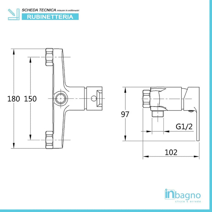 Set doccia incasso Prima completo di doccino e miscelatore monocomando