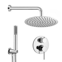 Set doccia con braccio 40 cm + soffione 25 cm + miscelatore + kit doccia Essenza