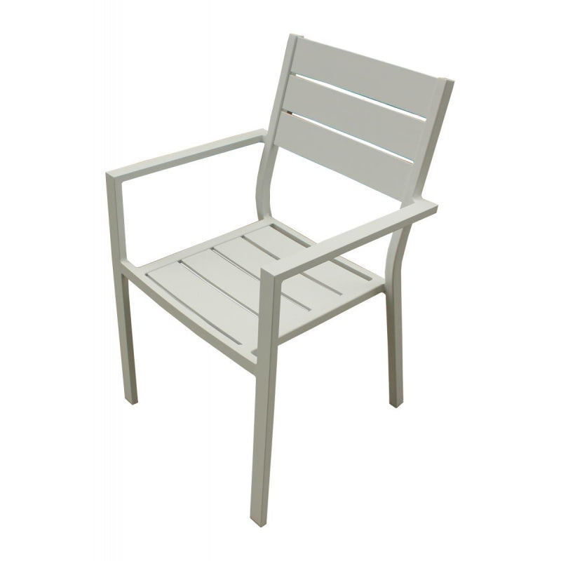 Set Due Sedie Egea Con Braccioli Colore Bianco, Casacollection