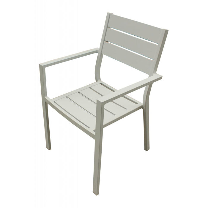 Set Due Sedie Egea Con Braccioli Colore Bianco, Casacollection