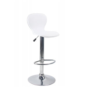 SET DUE SGABELLI BAR PVC BIANCO ORLANDO 40*46*86/106