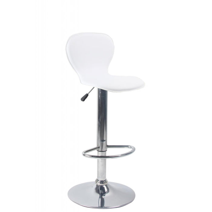 SET DUE SGABELLI BAR PVC BIANCO ORLANDO 40*46*86/106