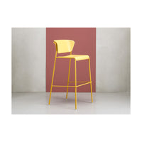 SET DUE SGABELLO LISA TECNOPOLIMERO HT 75CM SCAB DESIGN MADE IN ITALY - NERO 80