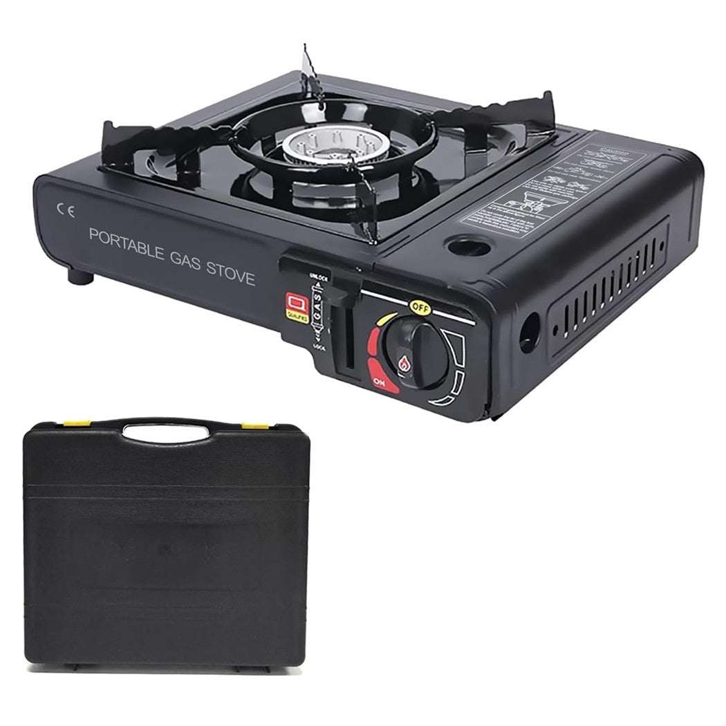 Trade Shop - Set Fornello A Gas Da Campeggio In Valigetta A Doppia Funzione Cartucce Interne Bombola -