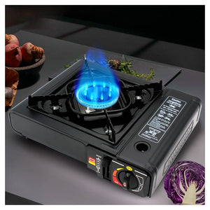 Trade Shop - Set Fornello A Gas Da Campeggio In Valigetta A Doppia Funzione Cartucce Interne Bombola -