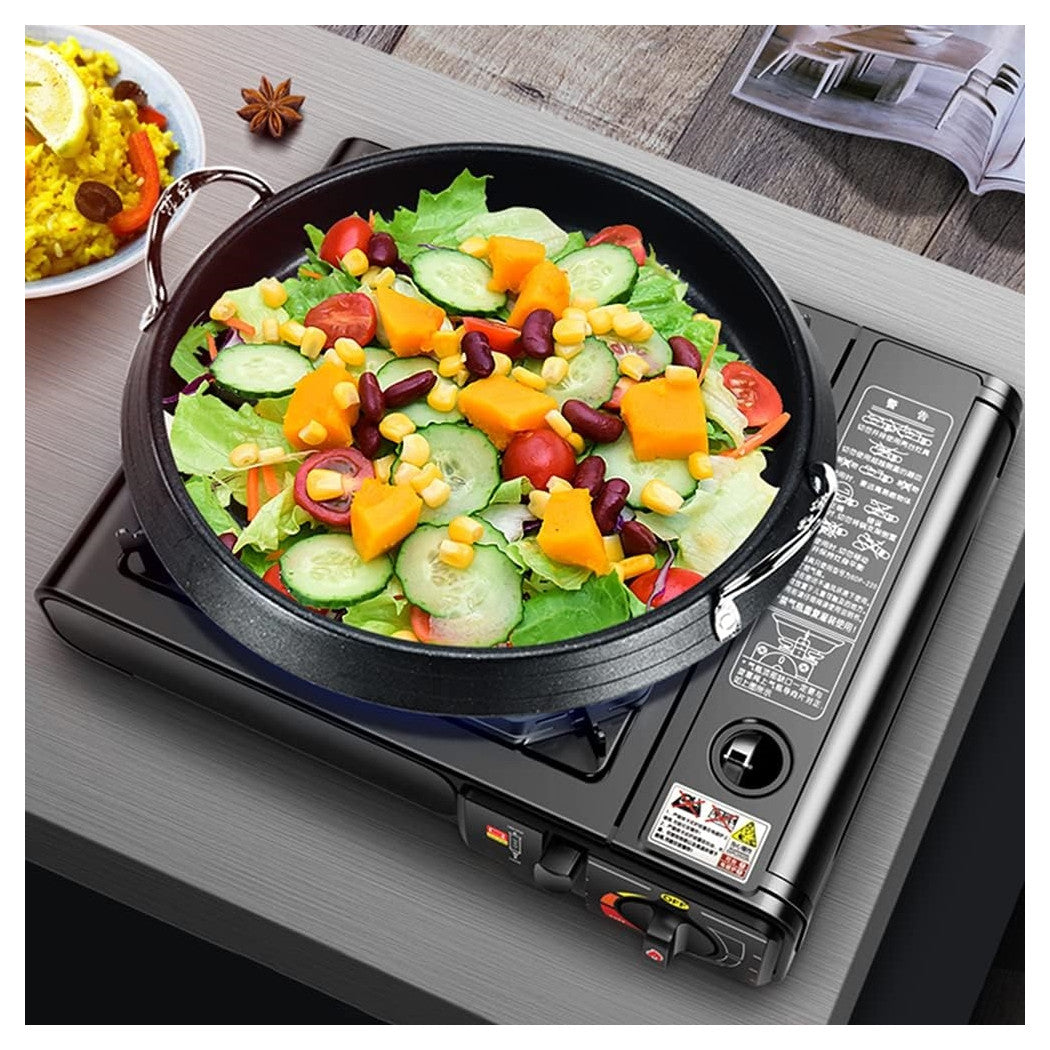 Trade Shop - Set Fornello A Gas Da Campeggio In Valigetta A Doppia Funzione Cartucce Interne Bombola -