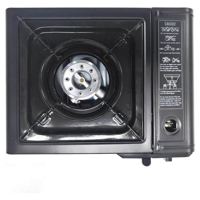 Trade Shop - Set Fornello A Gas Da Campeggio In Valigetta A Doppia Funzione Cartucce Interne Bombola -