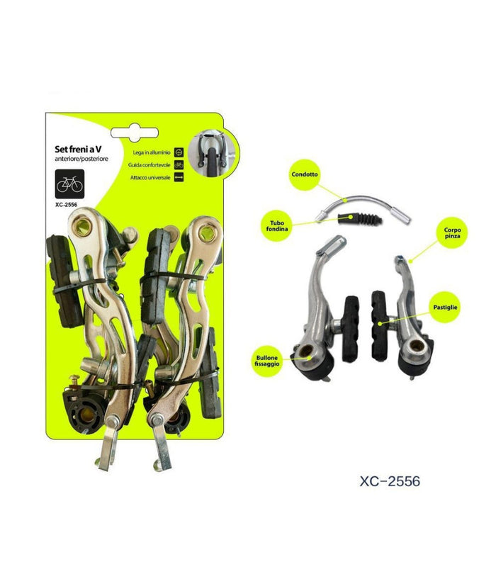 Set Freni A V Bici Universali Anteriore Posteriore In Lega Di Alluminio Xc-2556         
