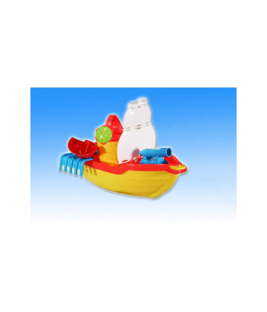 Trade Shop - Set Galeone Con Palette + Accessori Mare Giochi Spiaggia Estate Bambini 114725 -