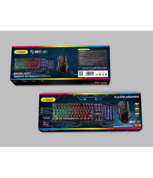 Set Gioco Con Tastiera Led Mouse Cablato Usb Retroilluminata Multicolore Q803-rgb         