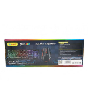 Set Gioco Con Tastiera Led Mouse Cablato Usb Retroilluminata Multicolore Q803-rgb         