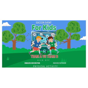 Trade Shop - Set Gioco Per Bambini 8pz Pallone Da Calcio Picchetti Ganci Bersaglio Adesivo 60"x40" -