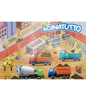 Set Gioco Scavatutto Per Bambini Mini Gru +3 Anni Playset Modellini Accessori         