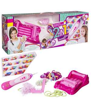 Set Hair Beader Crea Codini E Trecce Gioiello Giochi Giocattolo Per Bambini         