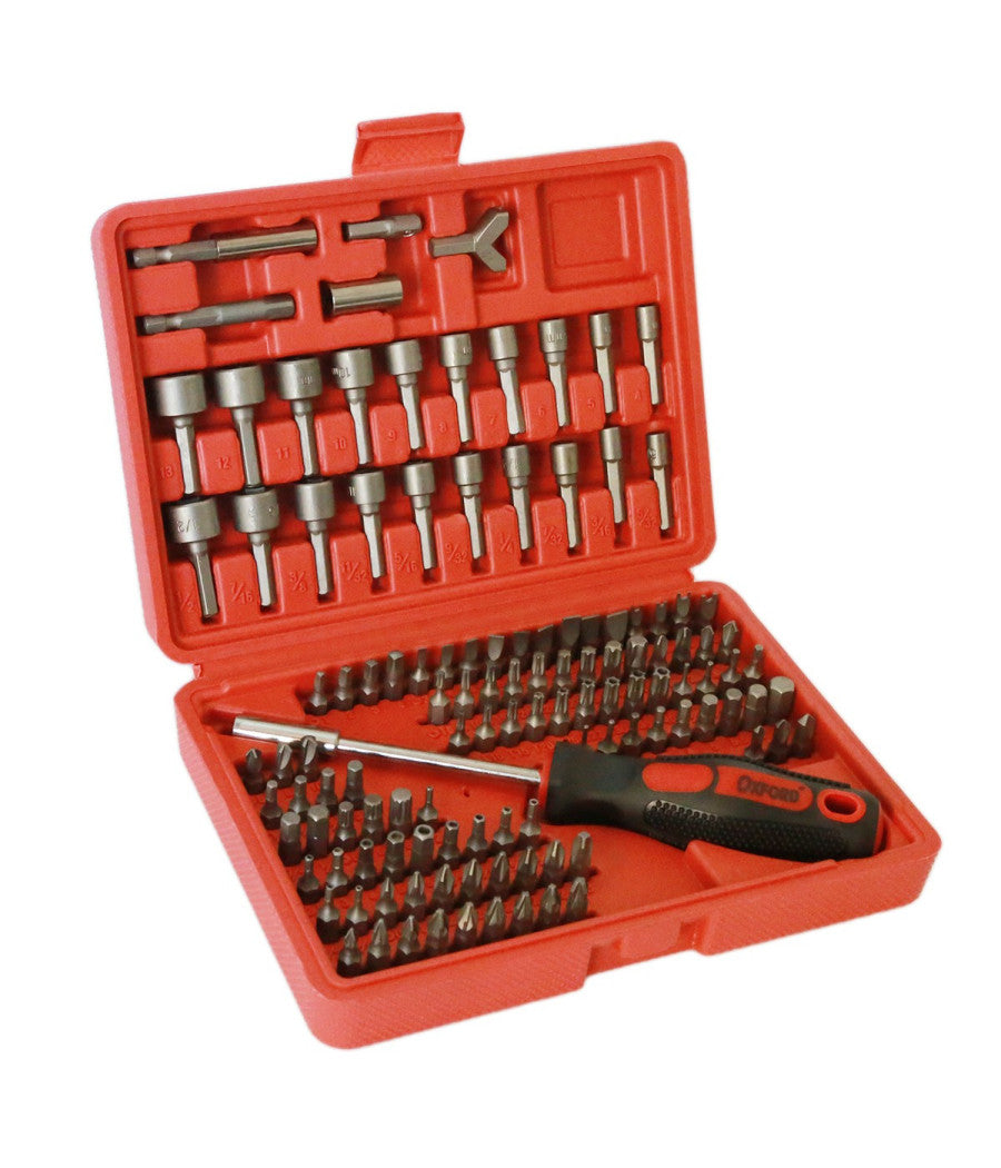 Set Kit 122 Pz Inserti Cacciavite Giraite Con Prolunga Bussole Torx Valigetta         