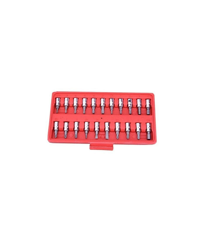 Set Kit 46 Pezzi Chiavi A Bussola Con Cricchetto 1/4" Cacciavite Esagonale Tubo         